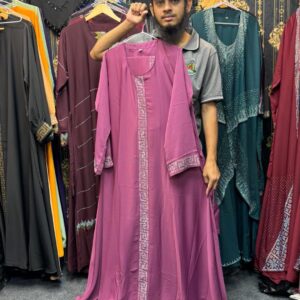 120 Gher Borkha, 90 inch Hijab, Nikab Premium Quality Dubai Cheri borka2401-Piyaz