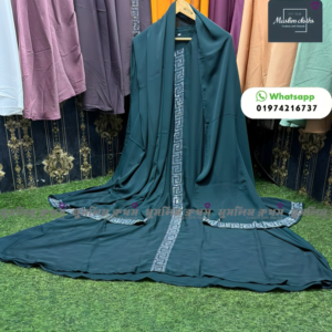 120 Gher Borkha, 90 inch Hijab, Nikab Premium Quality Dubai Cheri borka2401-Tore