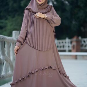 Borkha+Hijab Maisa Premium Quality Dubai Cheriborka2401-05 Lite Brown