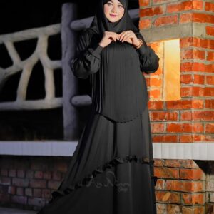 Borkha+Hijab Maisa Premium Quality Dubai Cheriborka2401-Black 12