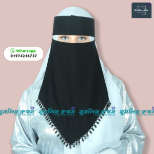 আরাবিয়ান ডিজাইনের কারচুপি নিকাব nikab02 black