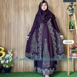 Extra koti, Borkha & Hijab Stylish Les Stone Dubai Chery Borkha 2521
