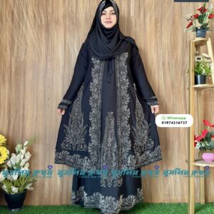 Extra koti, Borkha & Hijab Stylish Les Stone Dubai Chery Borkha 2522