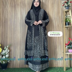 Extra koti, Borkha & Hijab Stylish Les Stone Dubai Chery Borkha 2520